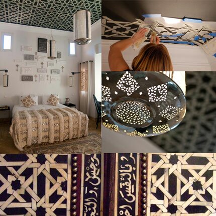 Moroccan stenciled ceiling