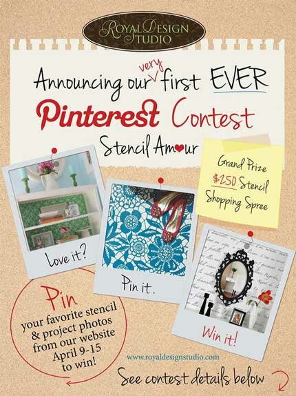 Wall stencil Pinterest Contest